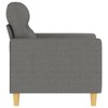 vidaXL Modern Fabric Sofa Chair in Dark Gray - Comfortable Seating with Padded Armrests, Back Pillow and Durable Metal Frame - 3 of 4
