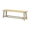 59" Farmhouse Solid Wood Rattan Bench, Dining Benche, Entryway Bench, Rustic Seating for Living Room, Bedroom-Maison Boucle - 2 of 4