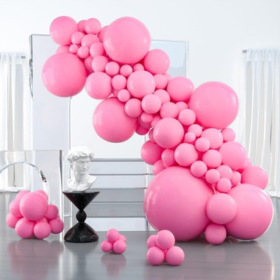 PartyWoo Balloons Pink Matte 36 18 12 10 5 Inch 127 pcs