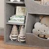 Kids Bookshelf and Toy Storage Organizer, 3-Tier Toddler Bookshelf Wooden Bookcase, 5 Cube Double Sided Toy Storage Display,for Kids Room - 3 of 4