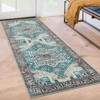 Machine Washable Area Rug,Vintage Floral Rugs for Living Room Soft Floor Carpet - 3 of 4