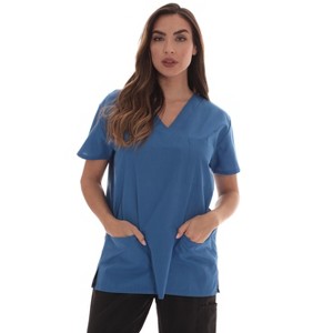 Just Love Solid Scrub Top for Women with Pockets and V-Neck - Comfortable and Professional Medical Uniform - 1 of 3