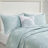Sapphtopaz Bedding Comforter Set Quilt Set Cotton Reversible Wave Starfish and Seashell Embroidered Quilt 4 Piece - 3 of 4