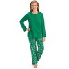 Collections Etc Cozy Christmas Forest Henley-Style 2-Piece Pajama Set Medium Emerald Female - image 3 of 4