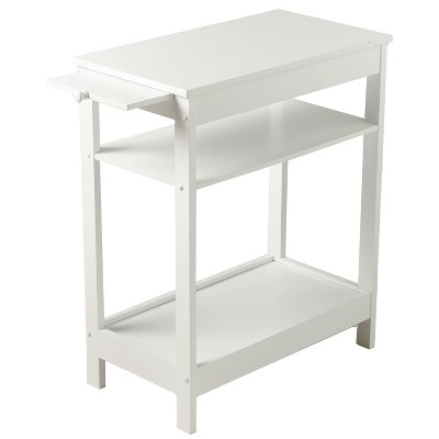 The Lakeside Collection Compact Side Accent Table with Sliding Pull Tray and Shelf