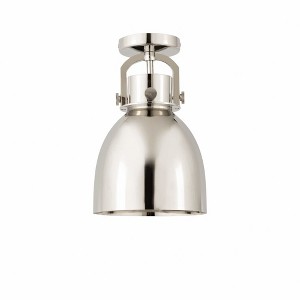 Newton Bell - 1 Light Flush Mount In Industrial Style-12.5 Inches Tall and 8 Inches Wide - 1 of 1