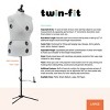 Dritz Large Twin-Fit Dress Form: Adjustable Sewing Mannequin for Dressmaking, Gray, Adult Assembly Required - 2 of 4