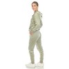 Women's 2 Piece Velour Tracksuit Set - White Mark - 2 of 4