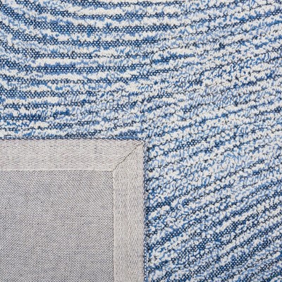 Handmade Blue Wool Tufted Square Area Rug 6'
