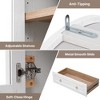 Rbied 71" Tall Arched Kitchen Pantry Cabinet Sideboard with 2 Drawer & Adjustable Shelves & Glass Door - 4 of 4