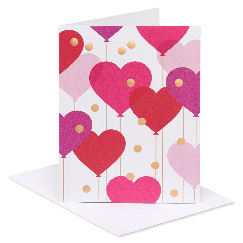 10ct Blank Note Cards Heart Balloons, 3 of 9