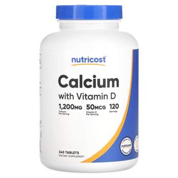 Nutricost Calcium with Vitamin D, 240 Tablets