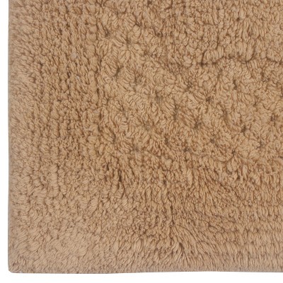Beige Cotton Tufted 2-Piece Bath Rug Set