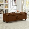Lyngins Upholstered Storage Bench, Tufted PU Ottoman Bench with Storage, Easy-Clean Entryway Bench & Bed Bench, Foot Stool for Living Room/Bedroom - 2 of 4