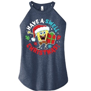 Women's - SpongeBob SquarePants - Have A Swell Christmas Graphic High Neck Tank - 1 of 4