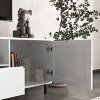 VANIRROR Modern TV Console, TV Stand & Entertainment Cabinet with Storage Shelves – White TV Cabinet for Living Room, Bedroom, or Home Theater - 4 of 4