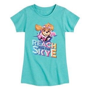 Girls' - Paw Patrol - Reach For The Skye Fitted Short Sleeve Graphic T-Shirt - 1 of 4