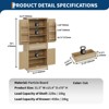 70" Tall Kitchen Pantry Cabinet, Rattan Cupboard Storage Cabinet with Adjustable Shelves, Freestanding Bathroom Cabinet, Coffee Bar Floor Cabinet - 2 of 4