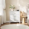 2Pcs Fluted Nightstand, 27.5" Wide Bedside Table with 3 Large Storage Drawers - 2 of 4