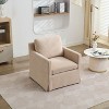 CAVINAS 29.92'' Swivel Accent Chair, 360-Degree Rotating Armchair with Skirted Base and Removable Cushion - 2 of 4