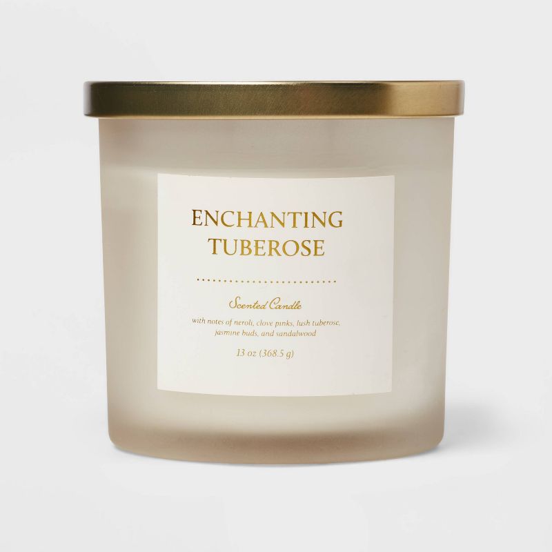 Colored Glass Candle Cream/Enchanting Tuberose - Threshold™, 1 of 5