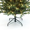 LuxenHome 6Ft Pre-Lit Artificial Fir Christmas Tree, Green Branches with Warm Lights & Metal Stand - 3 of 4