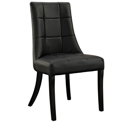 Noblesse Dining Vinyl Side Chair Black - Modway