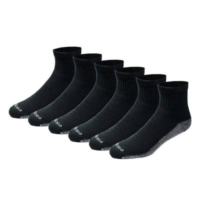 Dickies Men's Dri-Tech Quarter Socks 6pk - Black 10-12