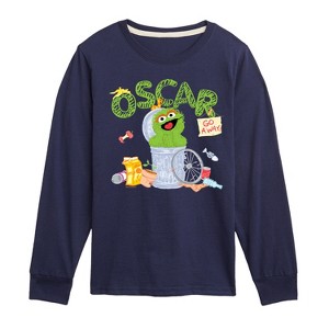 Boys' - Sesame Street - Oscar Long Sleeve Graphic T-Shirt - 1 of 3