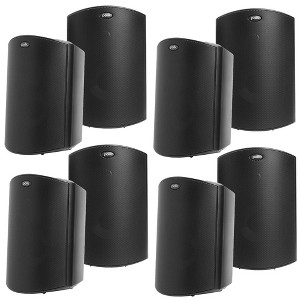 Polk Audio Atrium5 All Weather Outdoor Loudspeakers - 8 Pack (Black) - 1 of 4