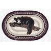 Earth Rugs Oval Patch Tread Baby Bear – 20"x30" Hand-Braided Natural Jute Woodland Accent - 2 of 3