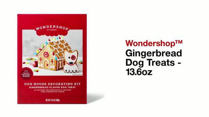 Dog House Decorating Kit Gingerbread Flavor Dog Treat For Adult Dog - 13.6oz - Wondershop&#8482;, 2 of 12, play video
