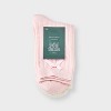 Women's Pointelle with Bow & Striped 2pk Mid Crew Socks - Wild Fable™ - 2 of 3