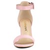 Allegra K Women's Back to College Open Toe Ankle Strap Chunky Heel Sandals - 3 of 4