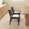 GDFStudio Payne Tufted Faux Leather Upholstered Wood Dining Chairs (Set of 2) - 4 of 4