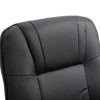 Dexmalle Faux Leather Manual Swivel Lounge Chair with Footrest,Black - 4 of 4
