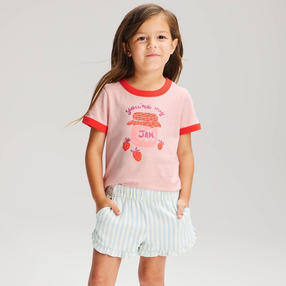 Toddler Girls' Jam Classic Short Sleeve T-Shirt - Cat & Jack™ Light Pink 4T