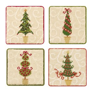 C&F Home Dancing Tree Petit Point Coaster - 1 of 1