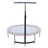 LEAPS & REBOUNDS 40" Adjustable Stability Bar Attachment with 40" Mini Fitness Trampoline and Home Gym Rebounder for Cardio Exercises, Orange - 2 of 4