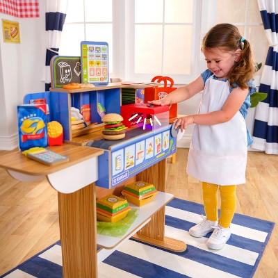 KidKraft 3-Foot Wooden Restaurant & Delivery Play Set