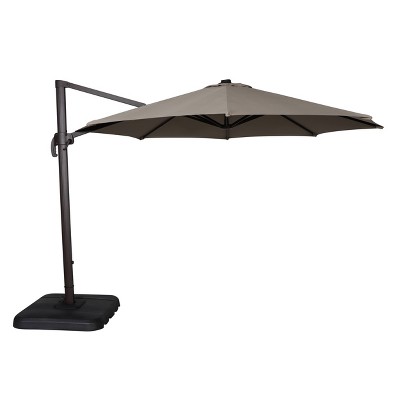 Home Fashions International 11' Round Suntorini Outdoor Patio Cantilever Umbrella Set