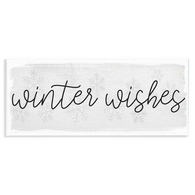 Stupell Industries Winter Wishes Sentiment, 17" x 7"