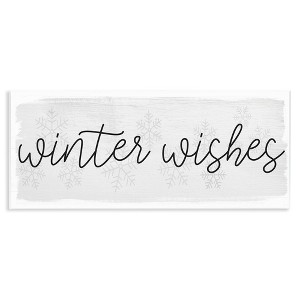 Stupell Industries Winter Wishes Sentiment, 17" x 7" - 1 of 4