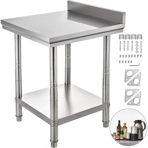 VEVOR 24 x 24 x 35 Inch Stainless Steel Work Table, Commercial Food Prep Worktable Heavy Duty Prep Worktable, Metal Work Table, Silver - 1 of 4