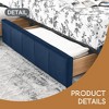 Mid-Century Full Size Storage Upholstered Tufted Bed Frame, Sofa Bed Frame with Comfortable Backrest and Armrests- Leovsnove - 4 of 4