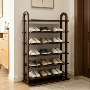 Bellemave 7-Tier Solid Wood Shoe Rack with 21-Pair Capacity, Tall ...