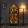 CAVINAS Mid Century Wooden High Arched Dome Cabinet with Glass Doors & LED Lighting,Freestanding Cabinet for Dining Room,Living Room - 3 of 4