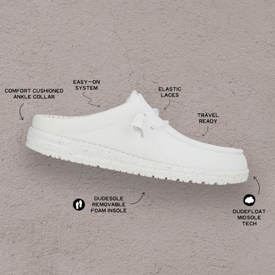 HEYDUDE Men Wally Slip Stretch Sox , White, 10 — фото 7