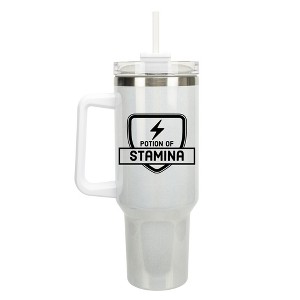 100 North Potion Of Stamina Video Gamer Wrap-Around 40 Oz. Stainless Steel Water Bottle Coffee Mug, Spill & Leak Resistant, Travel Tumbler with - 1 of 4