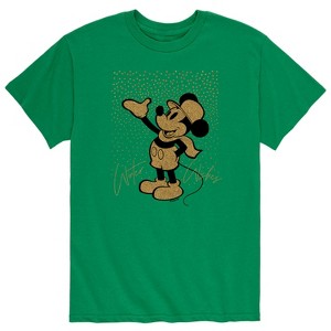 Men's - Disney - Winter Wishes Mickey Sparkle Short Sleeve Graphic T-Shirt - 1 of 4